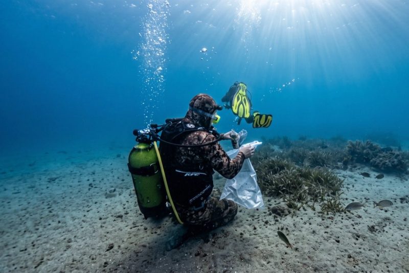 Güvercinada Açıklarında Deniz Dibi ve Yüzeyi Temizlendi