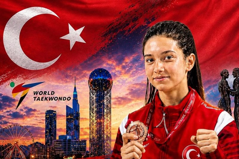 Milli Tekvandocu Eslin Göktepeli'den Gürcistan'da Bronz Madalya