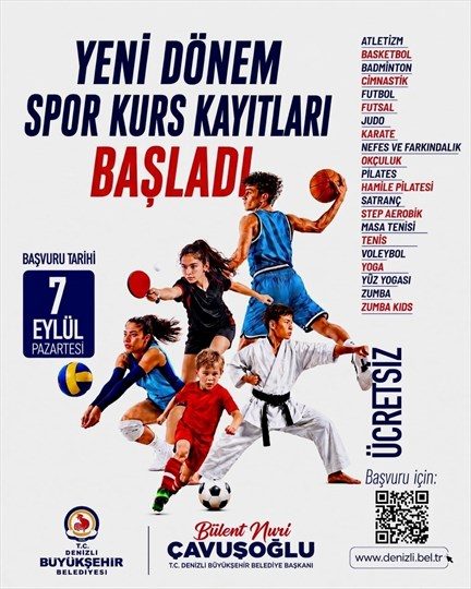 Denizli'de Ücretsiz Spor Kursları Yeni Dönemiyle Başlıyor